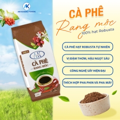 Cà phê rang mộc hạt Robusta nguyên chất loại 1 vị đắng đậm hậu hương thơm nồng AnKhang Foods