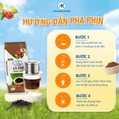 Cà phê rang mộc hạt Robusta nguyên chất loại 1 vị đắng đậm hậu hương thơm nồng AnKhang Foods