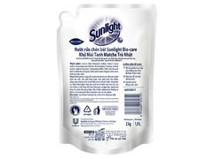 Nước rửa chén Sunlight khử mùi tanh matcha trà Nhật túi 1.9 lít