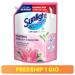 Nước lau sàn Sunlight tinh dầu thảo mộc hương hoa lily & bạch trà túi 3.6kg