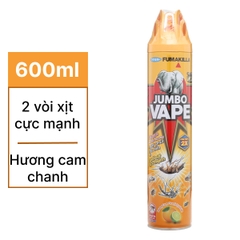 Bình xịt côn trùng Jumbo Vape G hương cam chanh 600ml