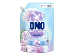 Nước giặt OMO cửa trước hoa Linh Lan và Vani trắng túi 2.1kg