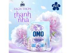 Nước giặt OMO cửa trước hoa Linh Lan và Vani trắng túi 2.1kg