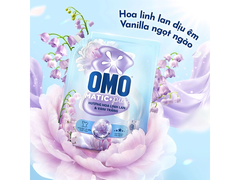 Nước giặt OMO cửa trước hoa Linh Lan và Vani trắng túi 2.1kg