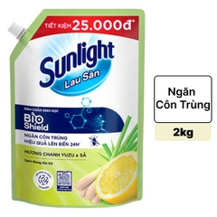 Nước lau sàn Sunlight bioshield hương chanh yuzu và sả chai 1kg