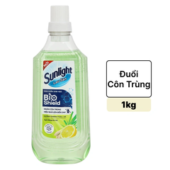 Nước lau sàn Sunlight bioshield hương chanh yuzu và sả chai 1kg