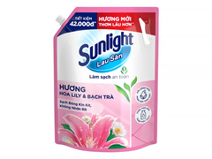 Nước lau sàn Sunlight tinh dầu thảo mộc hương hoa lily & bạch trà túi 3.6kg