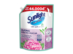 Nước rửa chén Sunlight chanh 2.9l và nước lau sàn Sunlight hương hoa hạ và bạc hà 3.6kg