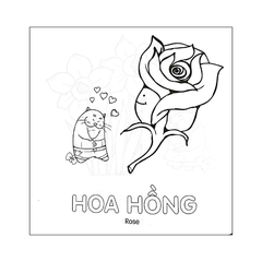 Tô màu cùng mèo thông thái - Hoa