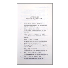 Luyện dịch song ngữ Hàn - Việt