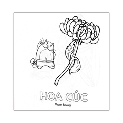 Tô màu cùng mèo thông thái - Hoa