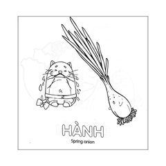 Tô màu cùng mèo thông thái - Rau củ