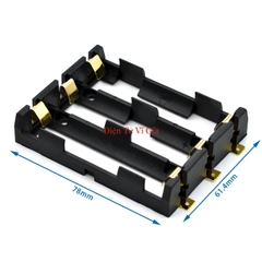 Đế Khay Pin 18650 Chân Đồng Hàn Dán Bề Mặt SMD SMT Loại 1 Cell / 2 Cell / 3 Cell / 4 Cell Nhựa ABS Cao Cấp - Vĩ Gia Shop