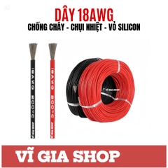 Dây Điện AWG Silicon Chịu Nhiệt Chống Cháy 16AWG 18AWG 24AWG - Vĩ Gia Shop