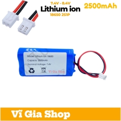 Pin sạc 7.4V 2500mAh 2S 10A Jack XH 2.54mm Cao Cấp - Vĩ Gia Shop