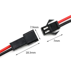Jack Nối SM 2.54mm 2P Đực Cái Dây 22AWG (15cm) - Vĩ Gia Shop
