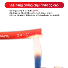 Dây Điện AWG Silicon Chịu Nhiệt Chống Cháy 16AWG 18AWG 24AWG - Vĩ Gia Shop