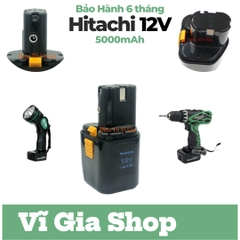 Pin Hitachi 12V Đứng 5000mAh Dòng Xả Cao 50A Cho Máy Khoan Bãi Nhật - Vĩ Gia Shop