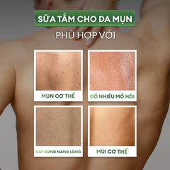 Sữa tắm tẩy tế bào chết & giảm mụn lưng Exfoliating Body Wash 250ml