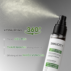 Xịt giảm mụn và mờ thâm cơ thể Exfoliating Body Spray 100ml