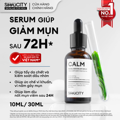 Serum Calm giảm mụn kiềm dầu BHA + Phức hợp thảo mộc 30ml