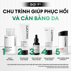 Combo Recovery Trio chăm sóc phục hồi da: Sữa rửa mặt 100g, Serum UP 30ml, Kem dưỡng ẩm 80g