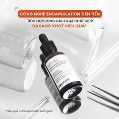 Combo serum Calm & Vital giảm mụn sáng da mờ thâm cho nam BHA + Peptide + 5% Niacinamide 30ml