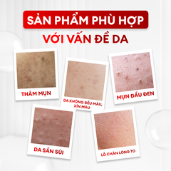 Combo serum Calm & Vital giảm mụn sáng da mờ thâm cho nam BHA + Peptide + 5% Niacinamide 30ml