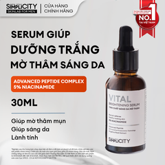 Serum Vital dưỡng trắng mờ thâm phức hợp Peptide + 5% Niacinamide 30ml