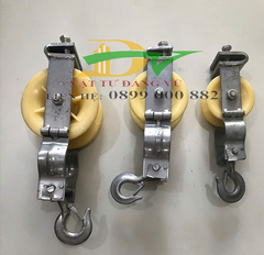 Puly kéo cáp bánh nhựa 150x75mm