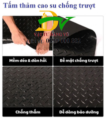 Tấm cao su màu đen chống trượt
