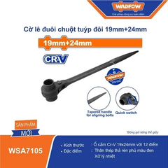 Cờ lê đuôi chuột tuýp đôi 19mm+24mm-Wadfow WSA7105