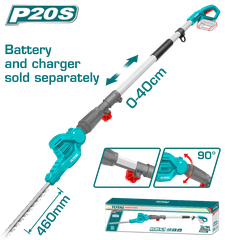 Máy cắt hàng rào dùng pin 20V (không kèm pin & sạc)-TOTAL-TPHT201601