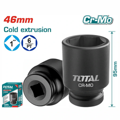 Đầu tuýp đen lục giác vuông 1" impact 46mm -TOTAL-THHISD0146L