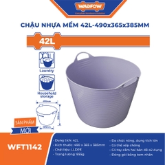 Chậu nhựa mềm 42L-490x365x385mm-Wadfow-WFT1142