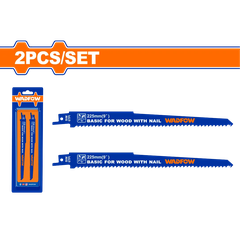 Bộ 2 lưỡi cưa kiếm (cưa gỗ có đinh) 225mm(9") WADFOW WJT1111DF