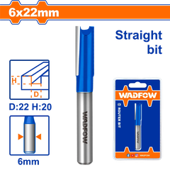 Mũi phay gỗ thẳng 6x22mm WADFOW WRG1407