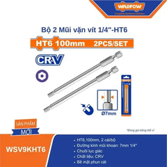 Bộ 2 Mũi vặn vít 1/4"-HT6-Wadfow WSV9KHT6