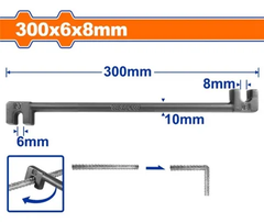 Vam càng cua uốn sắt 6x8mm-Wadfow WQB3330