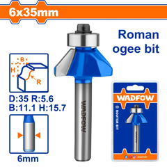 Mũi phay gỗ đánh chỉ cổ điển 6x6x35mm Wadfow  WRG5405