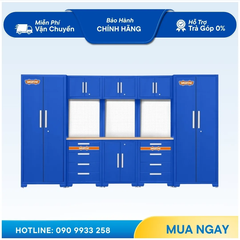 Bộ 8 Tủ lưu trữ đồ nghề trong gara 3300x472x1925mm-Wadfow WCS3A08