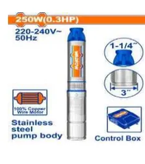 Máy bơm giếng sâu 3"-250W(0.3HP) (có hộp điều khiển) Wadfow WWPD5001