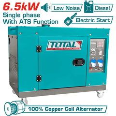 Tổ máy phát điện dùng dầu điêzên 6.5kW-TOTAL-TP465001