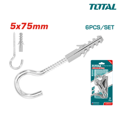 Bộ 6 tắc kê vít móc -TOTAL-WJSPK5012