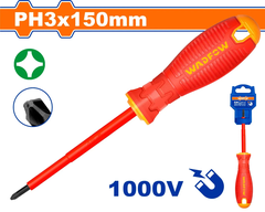 Tua vít bake cách điện PH3x150mm-Wadfow WSD7236