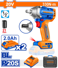 Máy siết bu lông dùng pin 20V-330Nm (không chổi than) Wadfow  WCD1B33