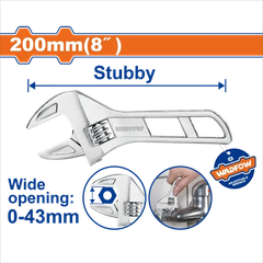 Mỏ lết 200mm(8")-Wadfow WAW7108