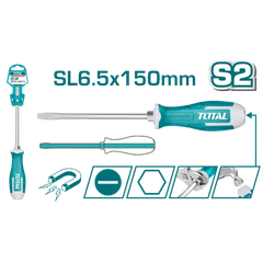 Tua vít dẹp đóng xuyên SL6.5x150mm -TOTAL-THGS61506