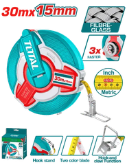 Thước dây sợi thủy tinh 30mx15mm-TOTAL-TMTF18306