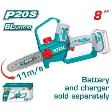 Máy cắt/cưa cành (cưa xích)  không chổi than dùng pin 20V (không kèm pin và sạc)-TOTAL-TGSLI2088